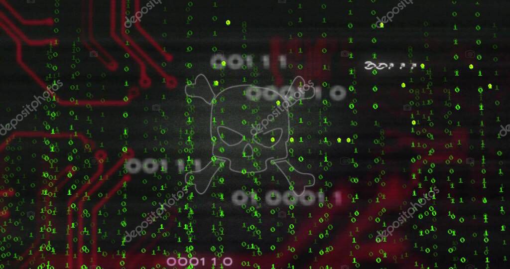 Hacker vor Terminal mit Code und Cyberdeck